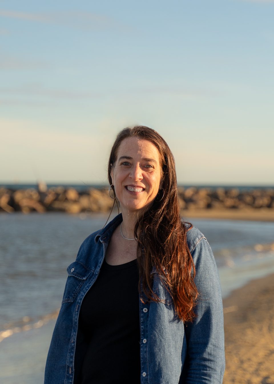 Monika Borer-Marti am Meer